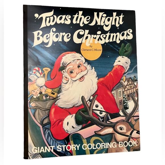 Twas the night before Christmas Giant Story Coloring Book by Vern Henke - Picture 4 of 9